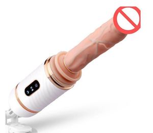 Vibrador de Dildo de Silicone de Controle Remoto para Mulheres Automático Máquina de Sexo Masturbação Livre Hand Brinquedos