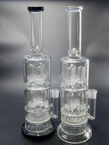 4 Katman Filtrasyonu Cam Yağ Teçhizat Dab Bong Su Boruları 14.4mm Erkek Downstem Bager Beaker Bongs Kase