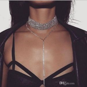 Strass colar Choker 2017 Declaração de luxo cristal gargantilhas colares para as mulheres Chunky Neck Acessórios de Moda Joalharia TO231