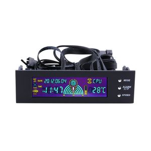 Freeshipping LCD Panel CPU Fan Hız Kontrol Cihazı Sıcaklık Ekran 5.25 inç PC Fan Hızı Dayanıklı Kontrol Hava Colding Fan Kontrolü