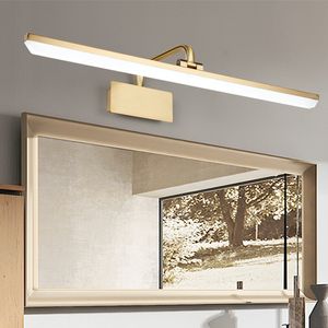 aço Espelho LED Wall Light 16W 12W 9W 40-70CM AC85-265V inoxidável + Acrílico 90-100LM / W Restroom Lâmpadas branco quente direto de Shenzhen China