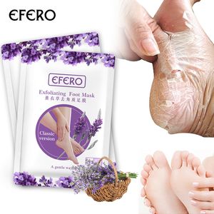 efero 1pair=2pcs Feet Exfoliating Foot Mask for Legs Lavender Heels Magic Skin Peeling Dead Skin Feet Mask Socks for Pedicure