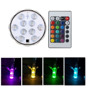 Forma de flor 3aaa bateria operada à prova d 'água vaso LED Base de luz com 10smd RGB LED luzes para garrafa Shishas hookahs frete grátis