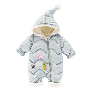 2018 Kış Pamuk Bebek Romper Bebek Kız Erkek Snowsuit Pamuklu Bebek Tulum Polar Uzun Kollu Giysiler