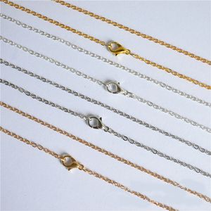 Alloy Lobster Clasps Chains Making jewelry DIY fit Jewelry Handmade Necklace Bracelet Anklets length 40cm/16inch diameter 1.2mm