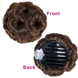 Chignon Hair Pun Donut Clip в расширениях для волос Черный / коричневый / красный синтетический высокотемпературный клетчатый циньон