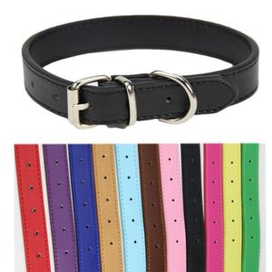 Vendita calda Accessori per cani Collari per cani in vera pelle di vacchetta guinzagli colori multipli 4 dimensioni Spedizione gratuita DHL all'ingrosso