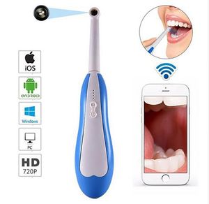 2 in 1 wifi intraoral kamera hd 720 p yüksek çözünürlüklü oral hijyen wifi aracı 360 ° döndürmek için android ios windows os sistemi