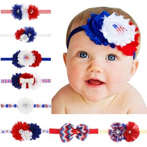 Temmuz Amerikan bayrağı Yapay elmas kafa bandı çocukların 4 hairbands 17 renk çocuklar Saç Aksesuarları C4075
