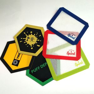 FDA Yepyeni Isı Direnci Yapışmaz Silikon Pişirme Mat Anti Slip Mat Dab Balmumu Yağı Ekstraktlar Özel Silikon Dab Mat