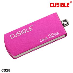 Metal Dönen Anahtarlık 16 GB 32 GB 64 GB 128 GB Cusigle CS28 için USB Flash Sürücü 2.0