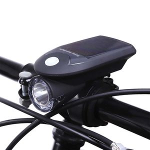 Şarj Edilebilir USB Güneş Enerjisi Bisiklet Ön Kafa El Feneri Dağ Bisikleti Güneş Powered Ön Işık Bisiklet Işığı Bisiklete binme