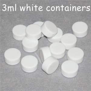 Белые восковые контейнеры силиконовые коробки 3ML кремниевый контейнер без палки пищевые банки DAB Держатель для хранения масла для испарителя Vape Rigs