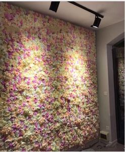 60X40CM Blumenwand 2023 Seide 3D-Blumenrose Maßwerk Wandverschlüsselung Blumenhintergrund Künstliche Blumen Kreative Hochzeitsbühne