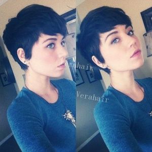 Human Hair Wig short bob With Bangs Straight Brazilian Full machine made none Lace Wig Baby Virgin Wigs For Black Women