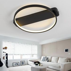 Moderne LED-Deckenleuchte, quadratisch, rund, Unterputz-Aluminium-Lampe, Kronleuchter, schwarz-weißer Körper für Wohnzimmer, Schlafzimmer, Gang