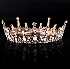 Yeni moda Düğün Nedime Gümüş Kristal Rhinestone İnci Pageant Prenses Çiçek Kafa Taç Tiara Başlıklar Takı Band