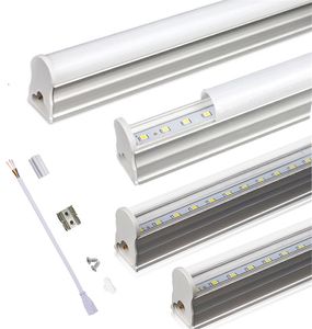 T5 Integrated Tube 2ft 3ft 10W 14W led lights AC85-265V SMD 2835 LEDs Fluorescent Light Tubes Transparent cover milky cover