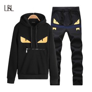 LBL Marca Casual Uomo Tuta Hip Hop Tute Set con cappuccio Tute Uomo Streetwear Jogger Top + Pantaloni sportivi Set Plus Size