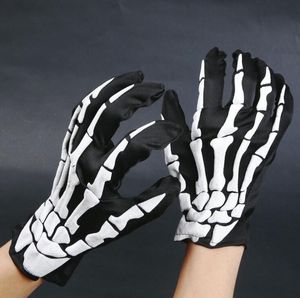 Five Fingers Luvas Moda Halloween Horror Crânio Garra Osso Esqueleto Gótico Completo Inverno Mulheres Homens Condução