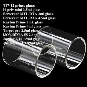 TF12 Prince H-priv min Berserker MTL RTA Kayfun Prime Target pro iJOY RDTA 5S Justfog Q16 Fog1 Бак Сменная стеклянная трубка из пирекса