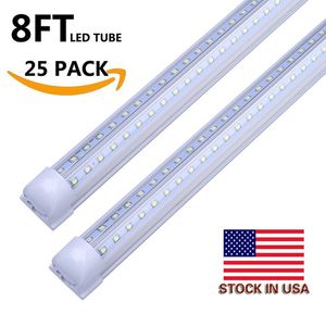 V-Shape 8ft Integrated LED Tube Light, 72W 8-Foot LED Shop Light for Cooler and Freezer