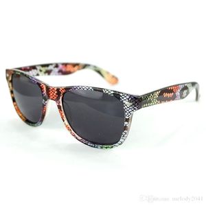 DHL SCHIFF Vintage Traveller Sonnenbrille Metallscharnier Blumen- und Schlangendruckrahmen Sonnenbrille Gute Qualität Klarer Lagerbestand