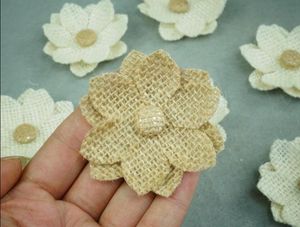 DIY Zanaat El Yapımı Jüt Hessian Çuval Bezi Çiçekler Shabby Chic Vintage Rustik Düğün Centerpieces Parti Lehine Malzemeleri