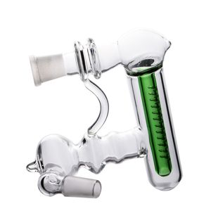 45 Açılı Ortak Sigara Boruları Lacunaris Inline Kül tutucu Cam Bongs için 14mm veya 18mm Nargile Fıskiye ve Percolator inline Perc AshCatcher