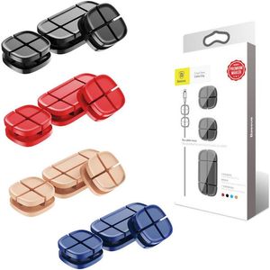 Baseus Mobile Phone Cable Clip For Car Desktop Tidy Charger Cable Organizer For Data Cable Digital Wire Charging Winder