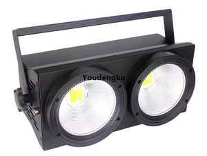 Warm White Cool White 2in1 led stage blinder beam light 2 eyes 2x100W COB LED Studio Audience Light