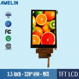 ILI9488 sürücü IC ve MCU arayüzü paneli ile 3.5 inç 320 * 480 TFT LCD tablet dokunmatik ekran panelleri