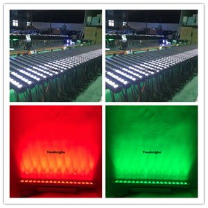 2 части привели наружного освещения привело стены шайбы 18x18w RGBWAP 6in1 DMX512 Водонепроницаемый IP65 моечные светодиоды бар уф привело мыть бар