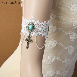 Vintage Cross Upper Arm Bangle Bracelet Womens Jewelry Wedding Party Accessories Craft Italian White Lace Bracelets Brand AT-01