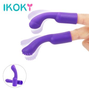 IKOKY G-spot палец рукав танец палец вибратор соска массажер секс игрушки для женщин стимуляция клитора женский мастурбатор S1018
