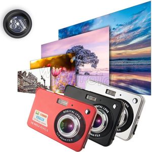 2.7 inç TFT HD Dijital Kamera 18MP 8x Zoom Video Kamera Gülümseme Yakalama Mini Kamera Sarsıntı Önleyici Dijital Video Kamera 3 renk Ücretsiz DHL 10 adet