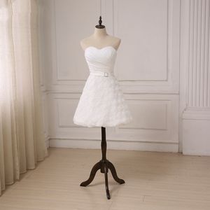 2018 короткие свадебные платья милая длиной до колена-line кружева Маленькое белое платье Vestido де Noiva халат де Mariee