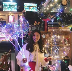 Sıcak Aydınlık LED Hava Balonu Temizle BOBO Topu Kabarcık Balon Led Şerit Ile Doğum Günü Weedding Noel Için Led Bakır Tel oyuncaklar