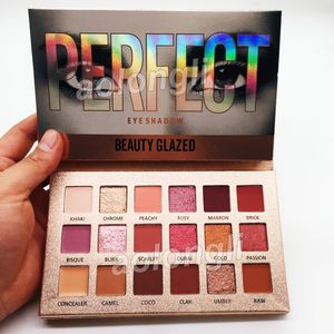 Brand Beauty Glazed Eyeshadow Perfect 18 Цветов Eye Shadow Palette Высокогигментированные Макияж Новый Обнаженная Мэймер Матовый Теней для век Поддон Blackable Косметика DHL