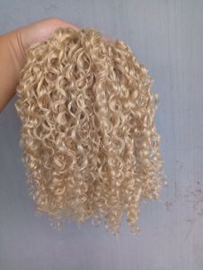 Starke chinesische Virgin Remy Curly Hair Weft Human Top Extensions Blonde 613# Farbe 100g ein Bündel