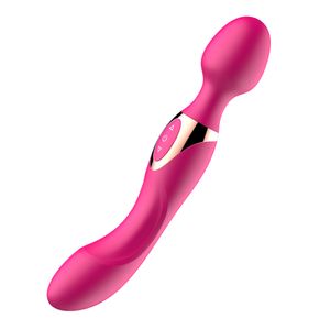USB şarj çift kafa av vibratör sihirli değnek masajı seks oyuncakları kadınlar için g-spot vibratörler klitoris stimülasyon masaj mastürbator renkleri en kaliteli