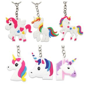 Мультфильм Unicorn KeyChain Keyring Sumbag Sudbag Sendant Kids Gift Toys Dephance Coster Costy Corse Core Cring