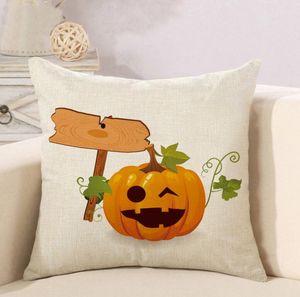 Happy Halloween Kissen Kissenbezüge bedruckt Cartoon Kürbis Kissenbezug Urlaub Zuhause Woration Kissen Set Dekokissen Hüllen Großhandel