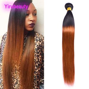 Brazilian Peruvian Indian Malaysian Human Hair Extensions 1B 30 Ombre Color Straight Virgin Hair One Bundles Straight 1B 30
