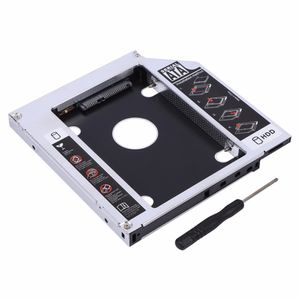 Freeshipping 12.7mm Alüminyum SATA HDD SSD Muhafaza Sabit Disk Sürücüsü Bay Caddy Optik Laptop için DVD Adaptörü