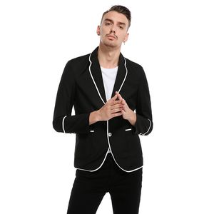 Yeni blazers erkekler rahat ceketler katlar erkek moda uzun kolu aşağı yataklı ceket erkek takım elbise çok ince fit ceket blazers z30