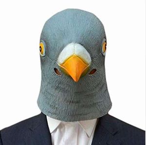 Sıcak Ürpertici Güvercin Kafa Maskesi 3D Lateks Prop Hayvan Cosplay Kostüm Partisi Cadılar Bayramı Ücretsiz Kargo