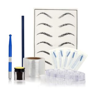 Microblading Set 16pcs Manuel Kalem İğneler Kaş Dövme Kaş Setleri Pro Kaş Dövme İçin Kalıcı Makyaj Yapıştır