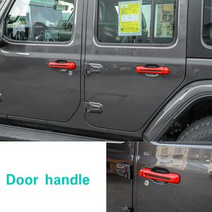 4 kapı kapı kolu araba kapı kuyruğu dış kapı kabuğu 10 adet Jeep Wrangler JL 2018 Yüksek kaliteli otomatik dış aksesuarlar232E
