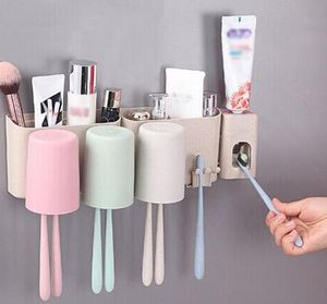 Creative Tooth Brush Holder Automatic Toothpaste Dispenser Toothbrush Holder Toothbrush Wall Mount Stand Bathroom Tool